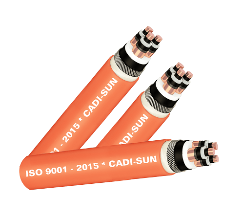 Cáp 3 lõi, màn chắn băng đồng, giáp sợi thép 18/30(36)kV